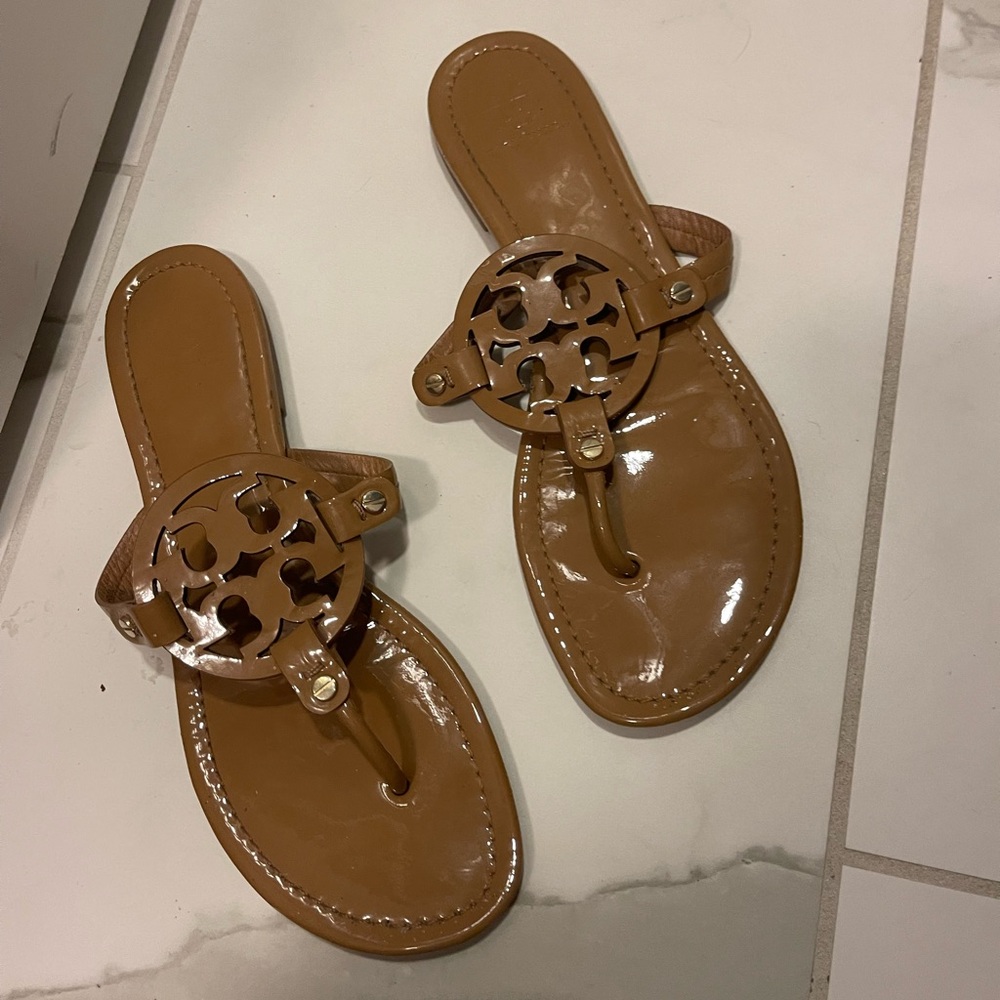 COPY - TORY BURCH Miller Patten Sandal in Sand size 11